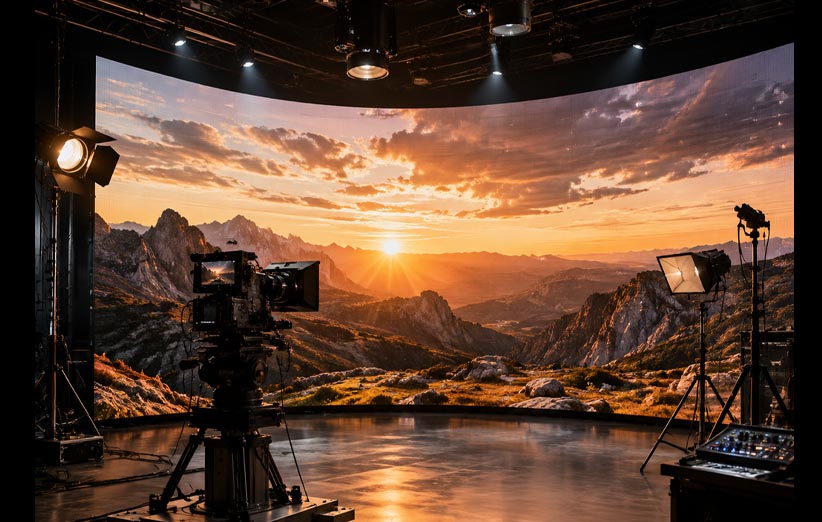 استودیوهای تولید مجازی با دیوار ال‌ای‌دی (Virtual Production & XR LED)؛ جایگزین مدرن پرده سبز در صنعت سینما و صداوسیما